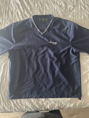 Nike Golf Navy V-Neck Pullover with Logo